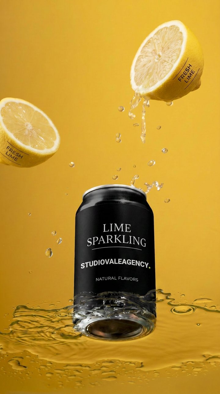 Sample product photo — sparkling drink can
